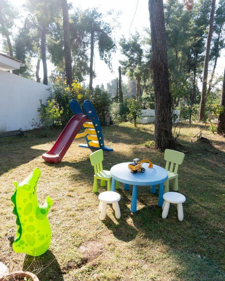 Villa Aurora In Sani With Garden And Pool Ngoại thất bức ảnh