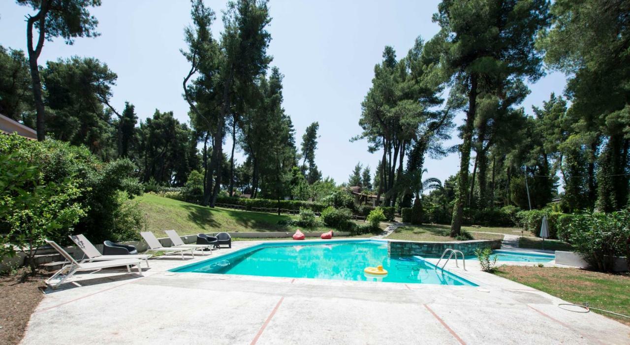 Villa Aurora In Sani With Garden And Pool Ngoại thất bức ảnh